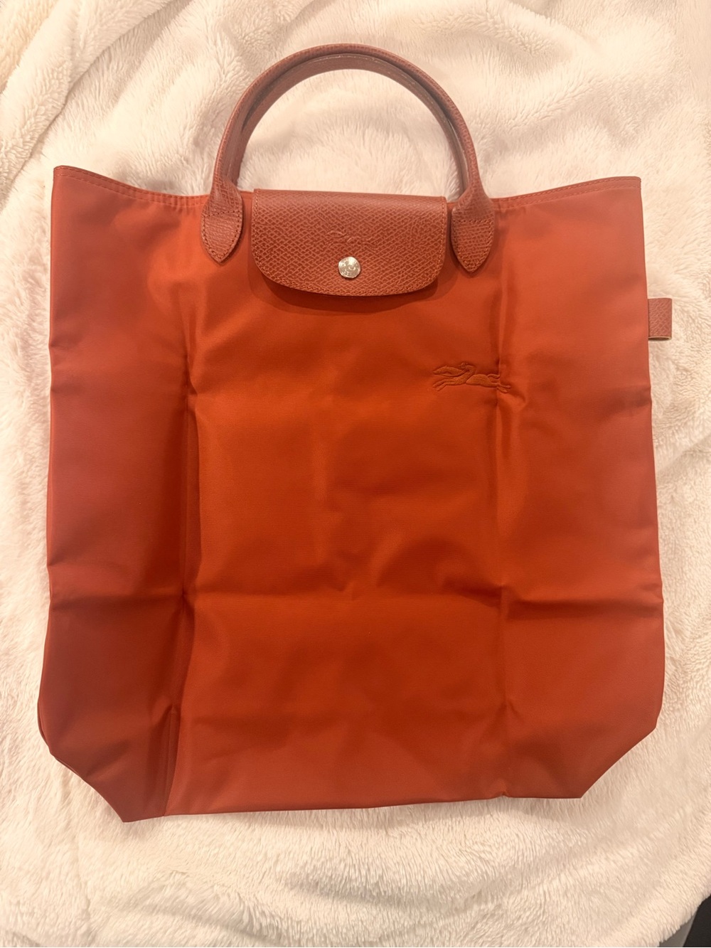 Longchamp Replay Medium Top-Handle Bag in Rust NWOT - Picture 2 of 4